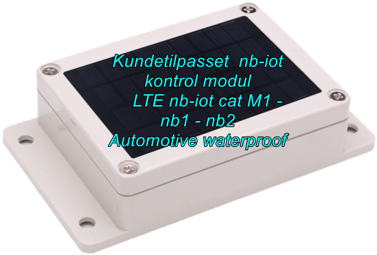 iot solutions New customized waterproof IP66 Automotive nb-iot control module with GPS & Battery backup Kundetilpasset NB-iot kontrol modul med GPS & Batteri backup elektronikudvikling